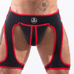 Sparta's Harness Backless Snax Noir-Rouge
